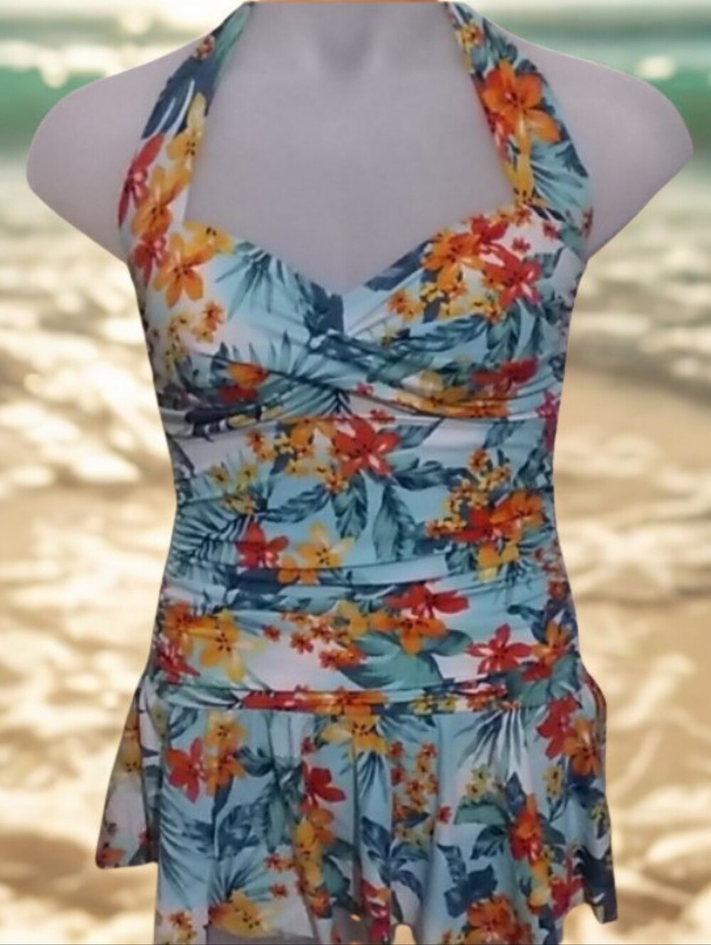 Floral Suddenly Slim by Catalina Swim Suit Sz M
